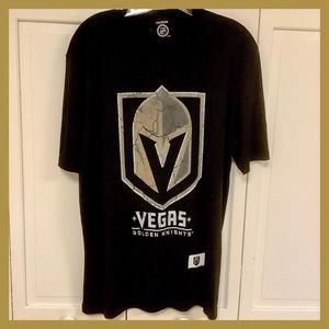NHL Vegas Golden Knights Short Sleeve Rashguard -Distressed Logo -Calhoun- Large